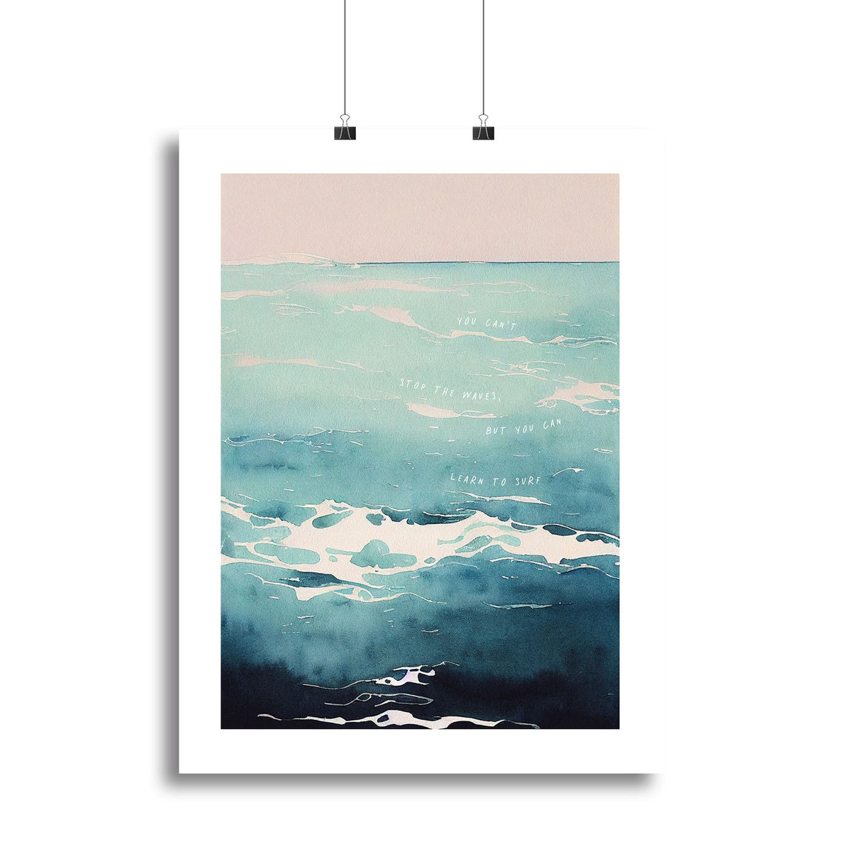 Learn To Surf Themed Wall Art