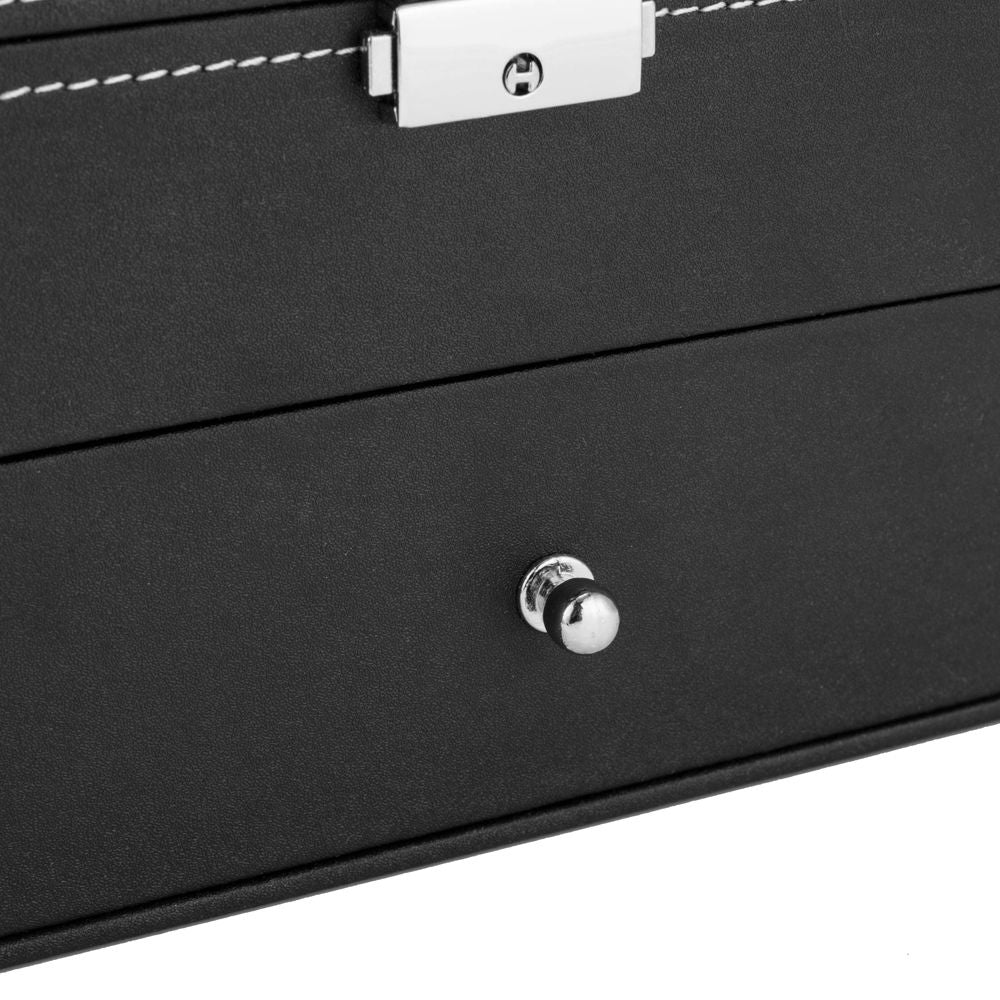 Black Lockable Eyeglasses and Jewelry Display Case