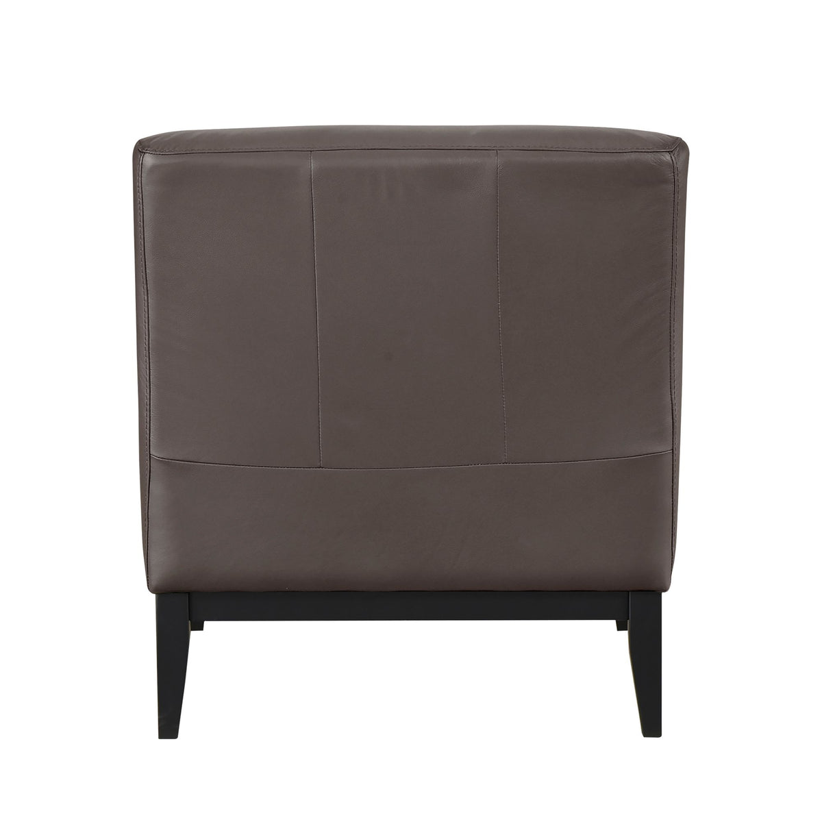 100% Top Grain Leather Accent Chair with Solid Wood Frame