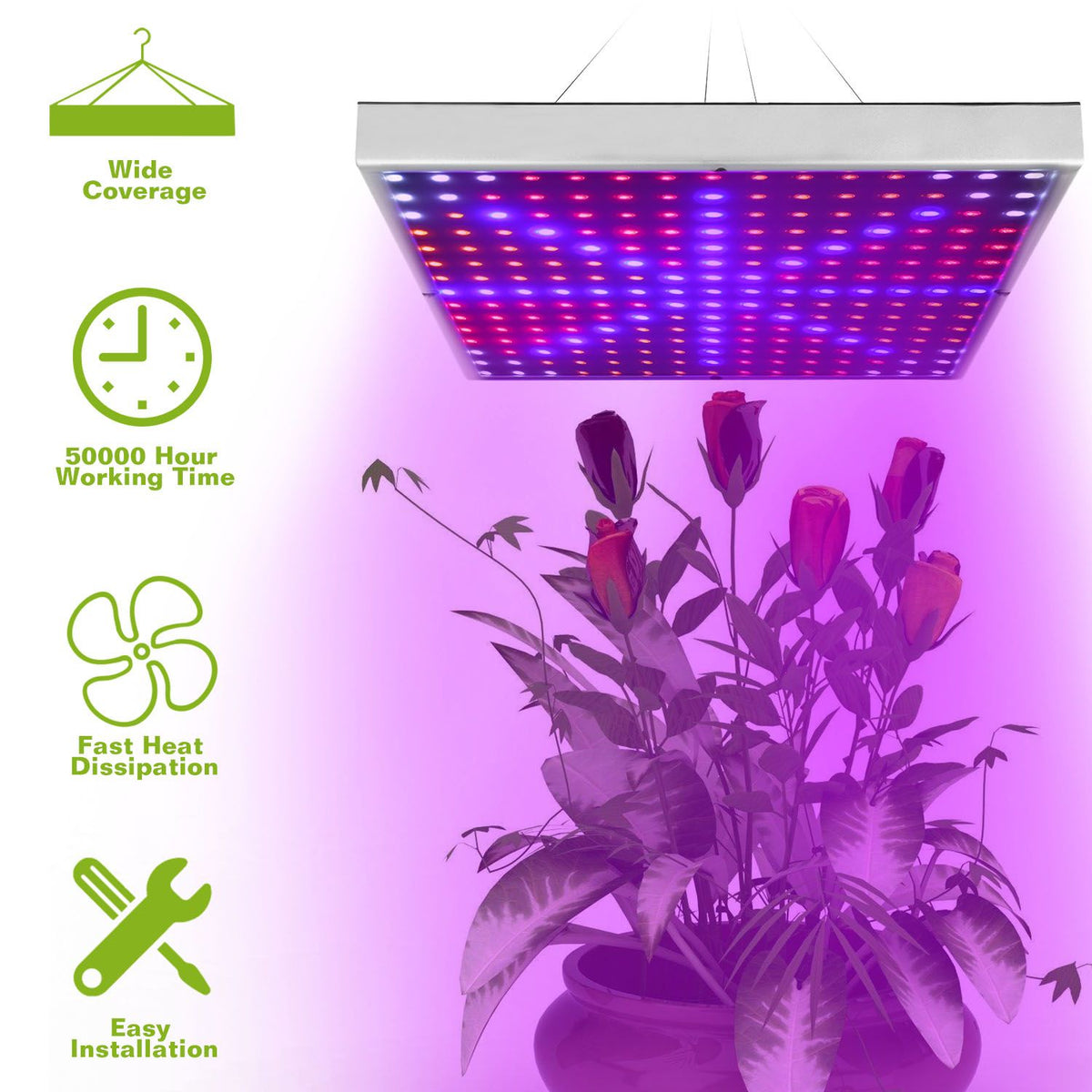 Full-Spectrum Hanging LED Grow Light for Indoor Plants