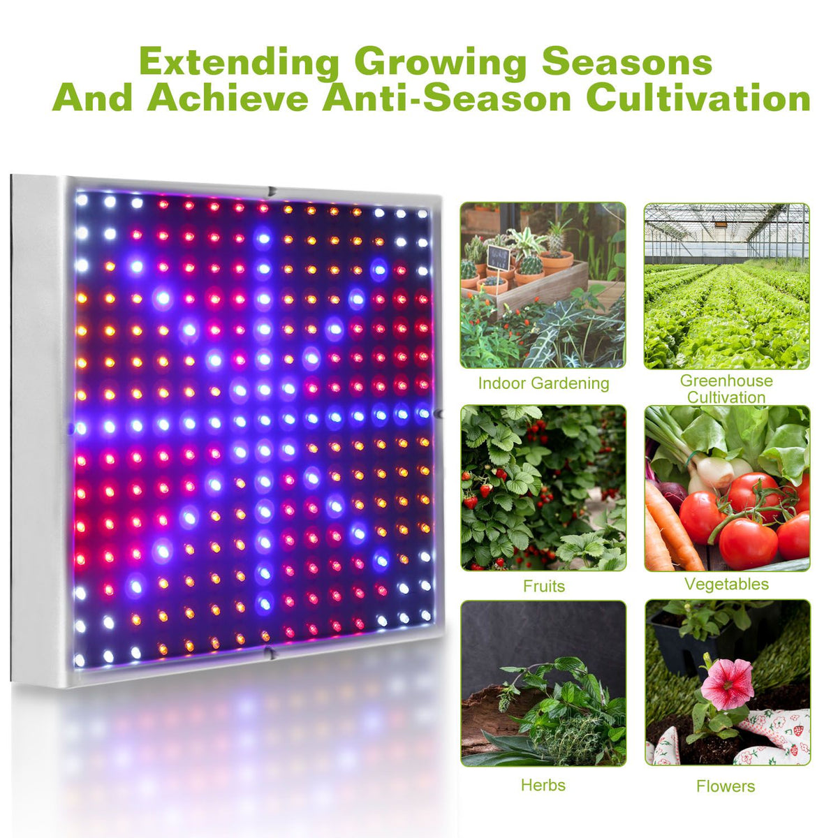 Full-Spectrum Hanging LED Grow Light for Indoor Plants