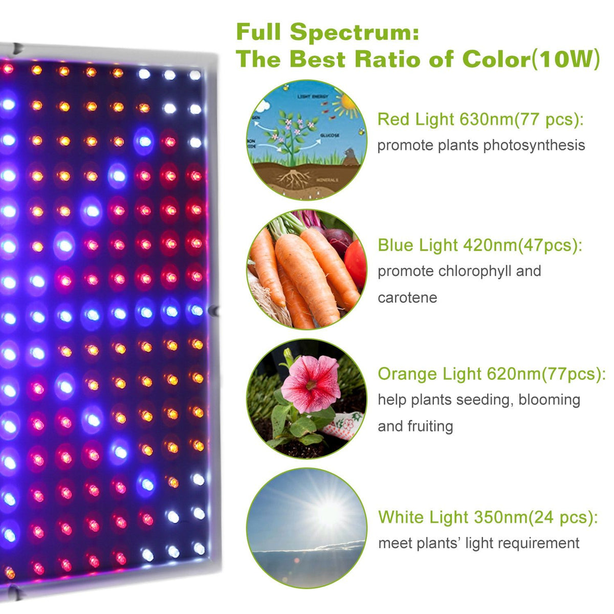 Full-Spectrum Hanging LED Grow Light for Indoor Plants