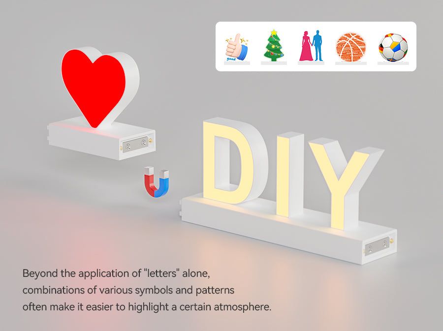 Magnetic WELCOME LED Letter Sign with Touch Dimmer