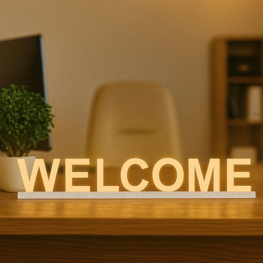 Magnetic WELCOME LED Letter Sign with Touch Dimmer