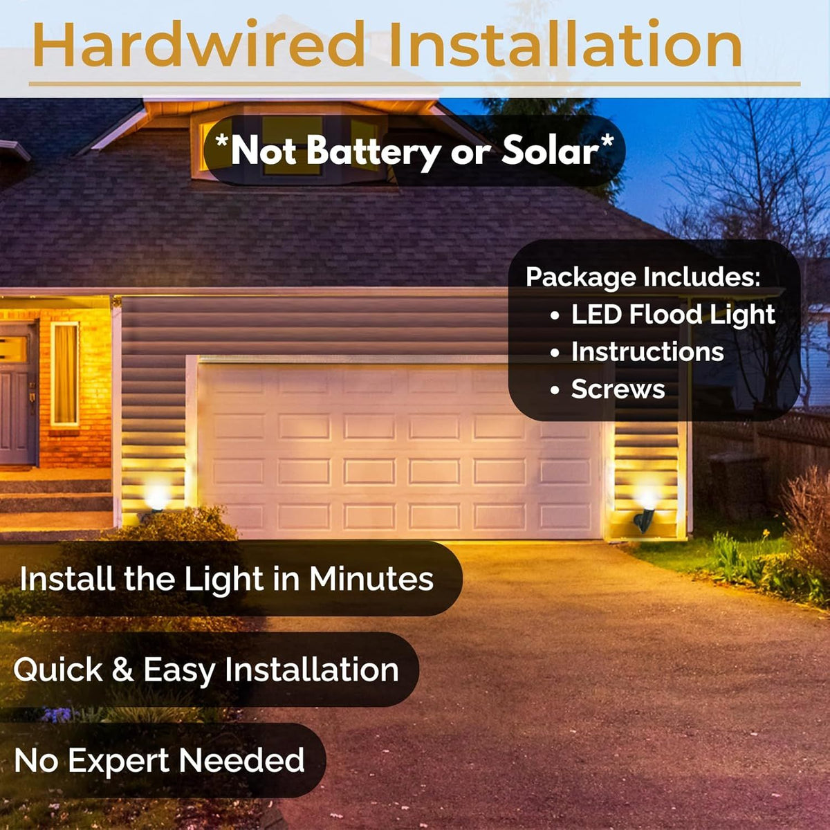 Adjustable Warm White Outdoor Bullet Floodlight