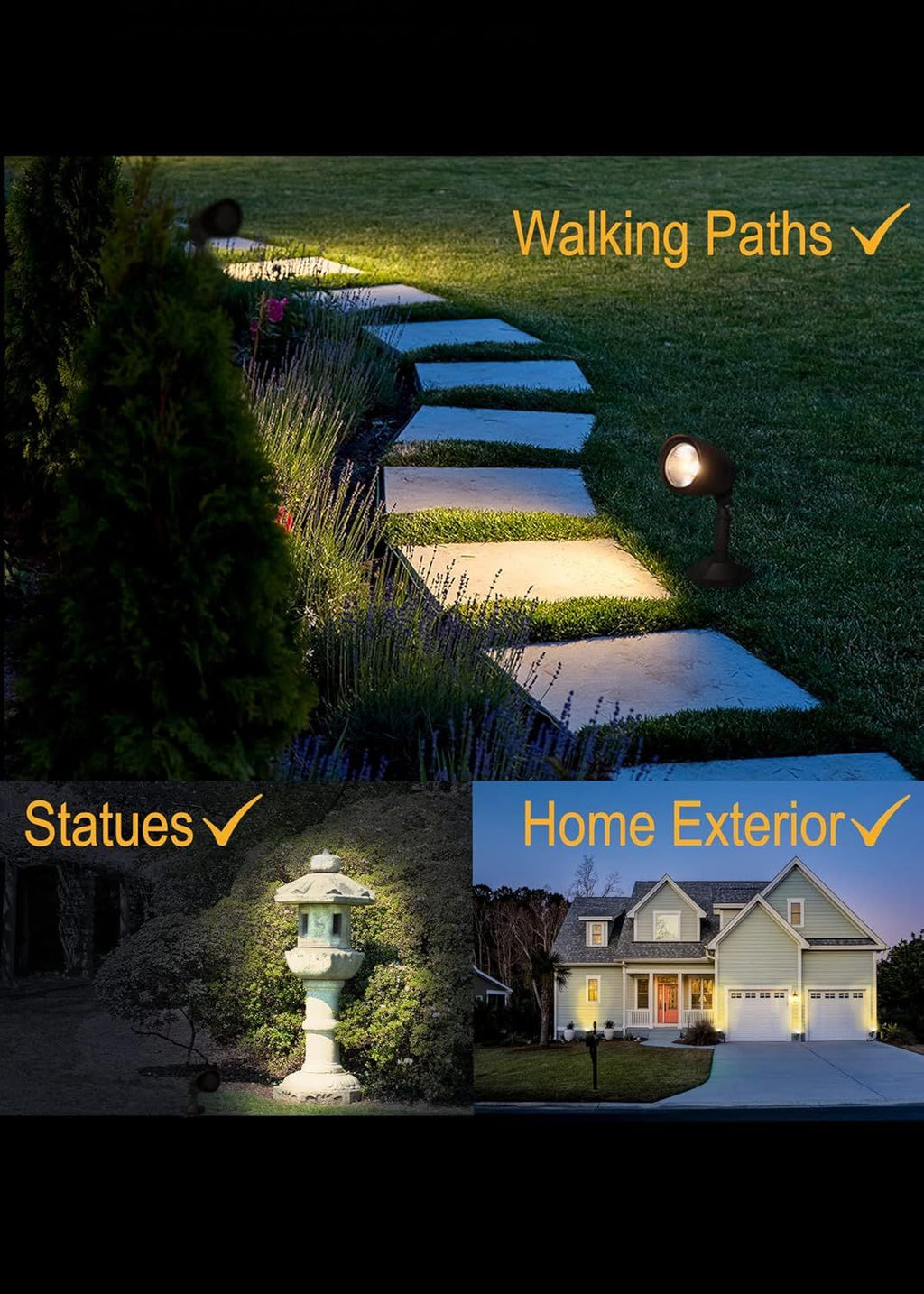 Adjustable Warm White Outdoor Bullet Floodlight