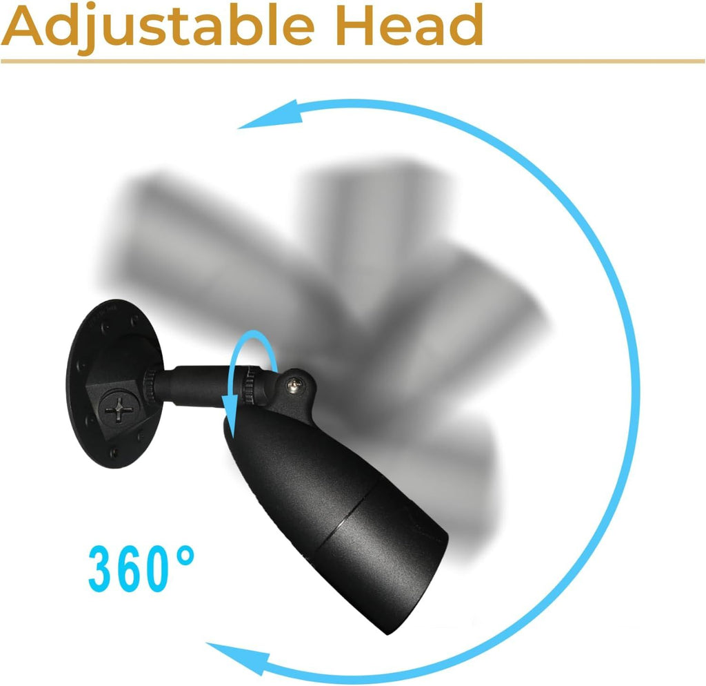 Adjustable Warm White Outdoor Bullet Floodlight