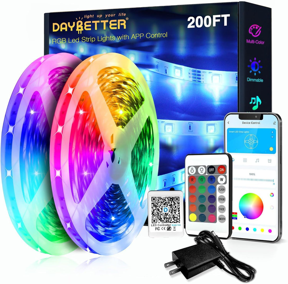 Color-Changing RGB Strip Lights for Indoor Decor