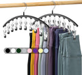 Legging Organizer for Closet – Metal Yoga Pants Hangers 2 Pack with 10 Clips, Space Saving Hanging Closet Organizer