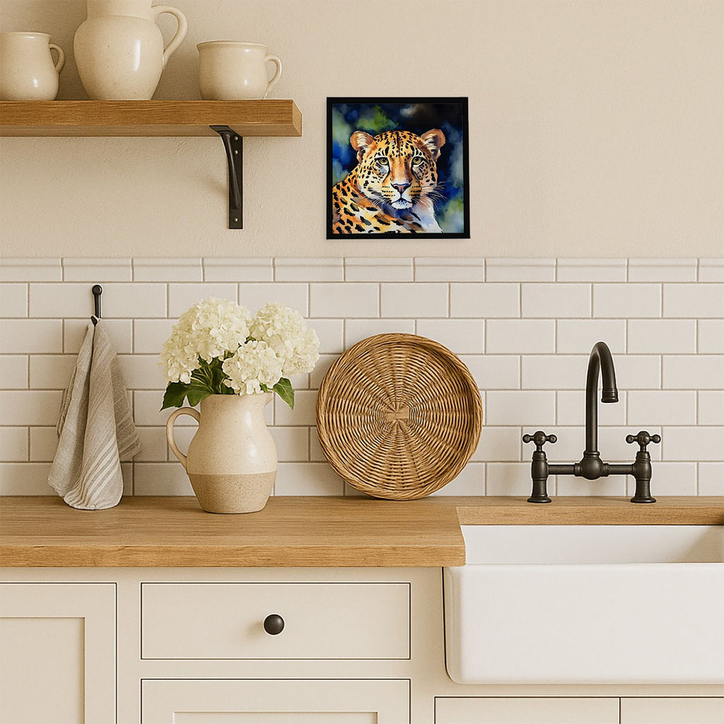 Leopard Artwork in a Contemporary Frame