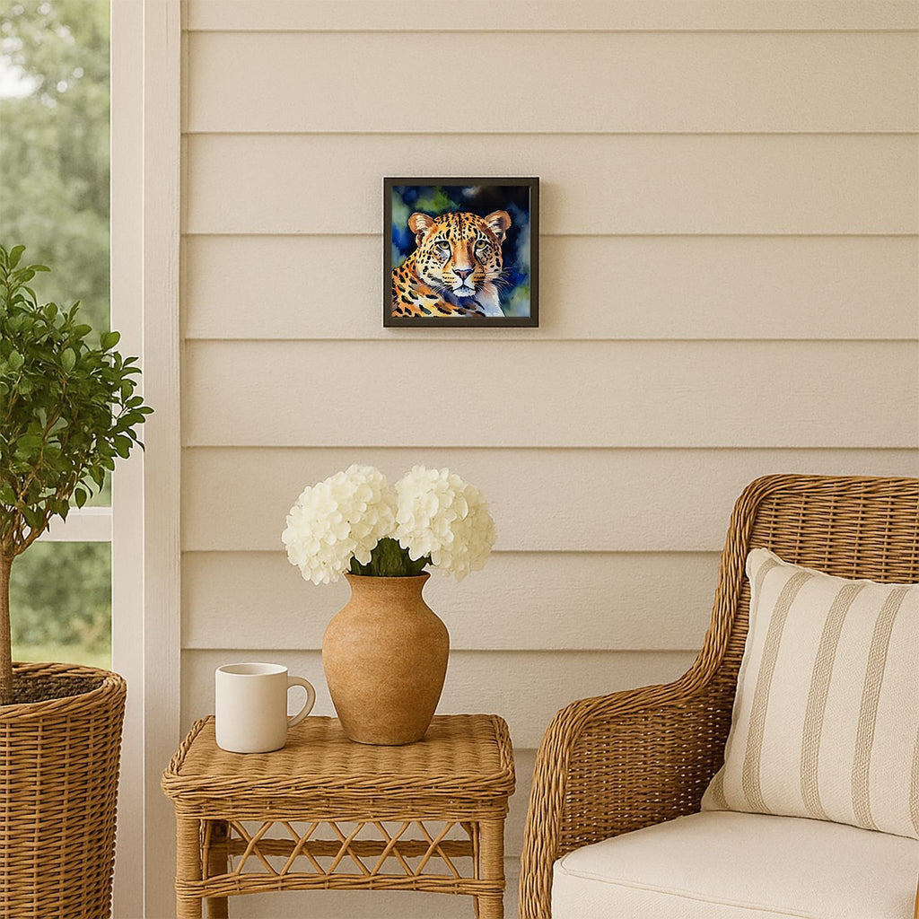 Leopard Artwork in a Contemporary Frame