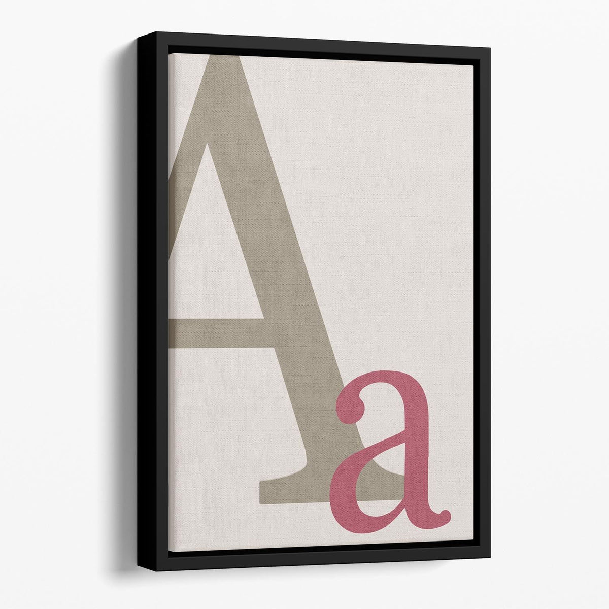 Letter A Floating Framed Canvas Wall Art