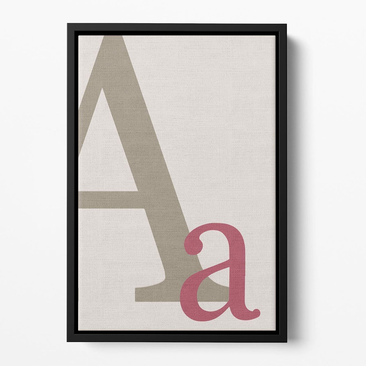 Letter A Floating Framed Canvas Wall Art