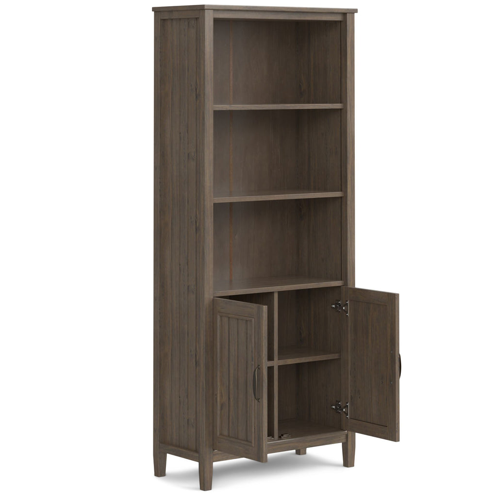 Handcrafted Bookcase with Interior Storage and Adjustable Shelves