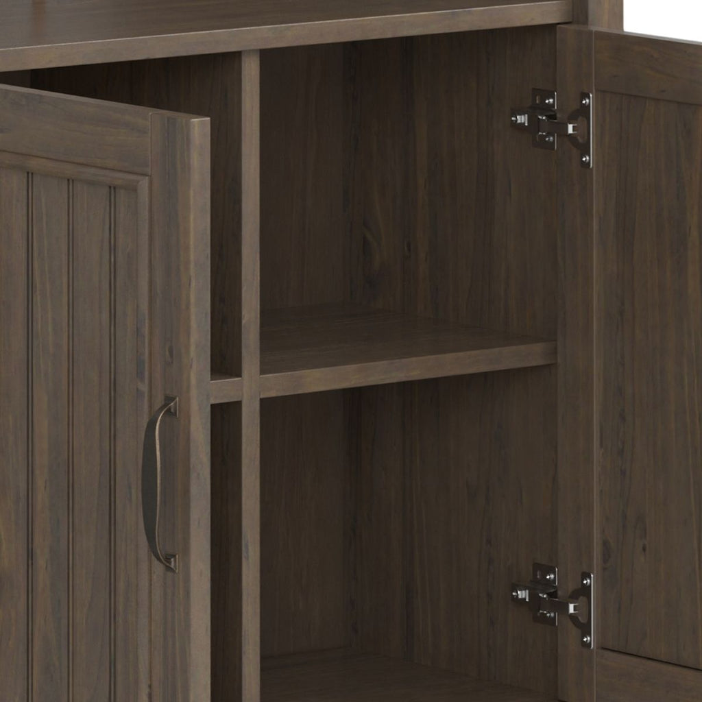 Handcrafted Bookcase with Interior Storage and Adjustable Shelves
