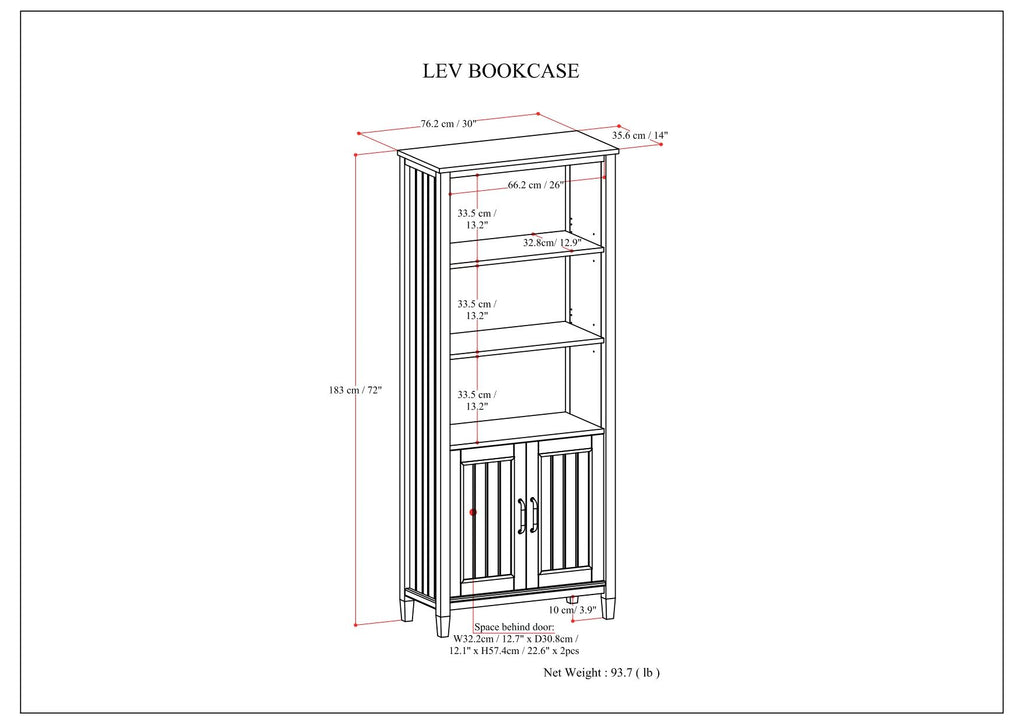 Handcrafted Bookcase with Interior Storage and Adjustable Shelves