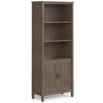 Handcrafted Bookcase with Interior Storage and Adjustable Shelves