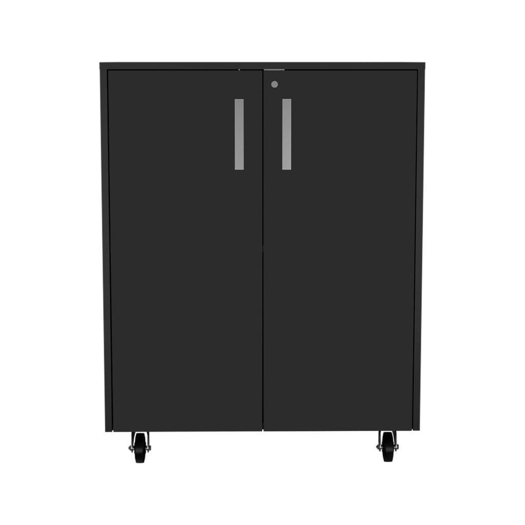 Lockable Two-Door Cabinet with Metal Hardware