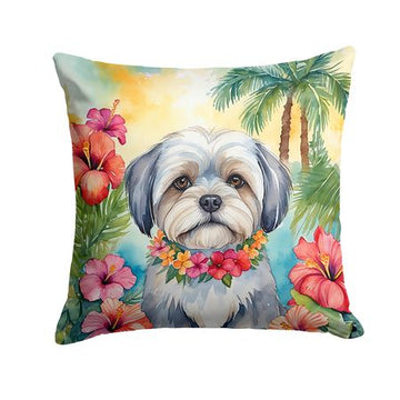 Lhasa Apso Luau Decorative Throw Pillow