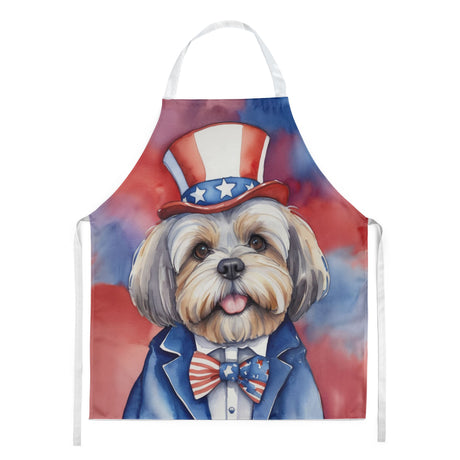 Patriotic Lhasa Apso Artwork Apron