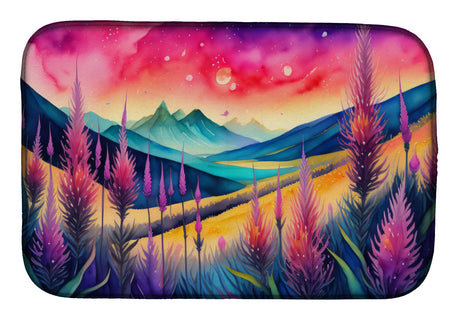 Liatris in Color Countertop Dish Drying Mat