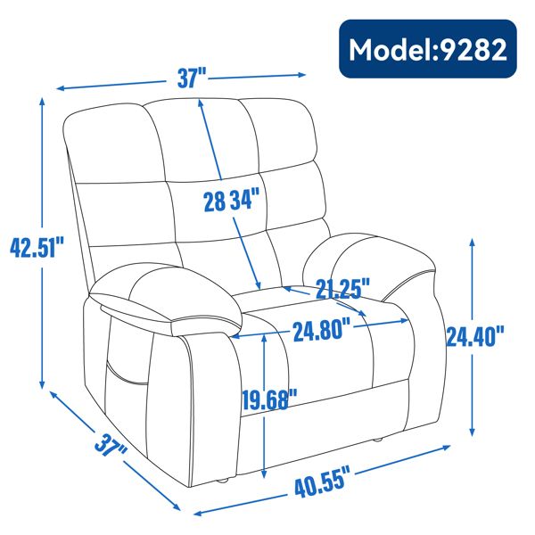 Oversized Power Lift Recliner with Heat & Massage, Dual Motor