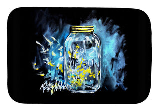 Lightning Bugs Premium Absorbent Dish Drying Mat with Non-Slip Backing