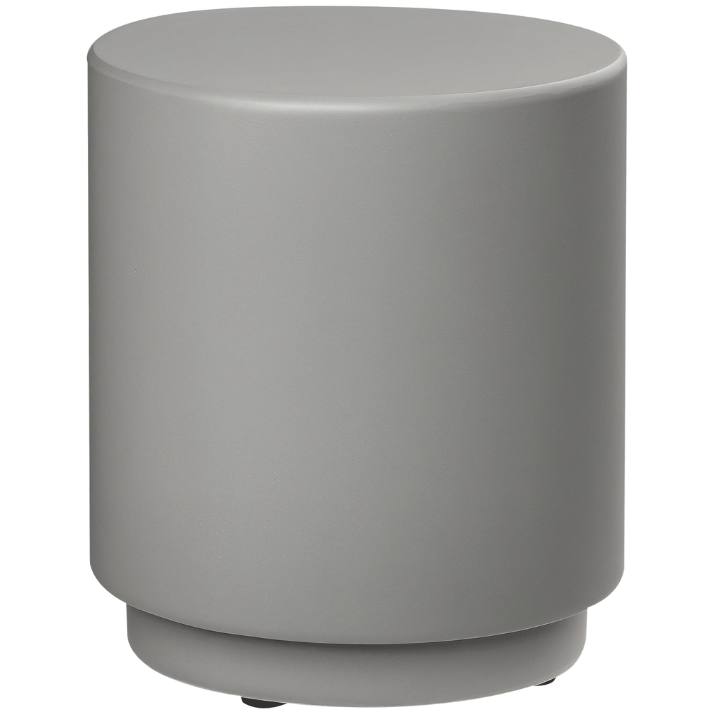 Modern Concrete Finish Round Side Table for Indoor or Outdoor Use
