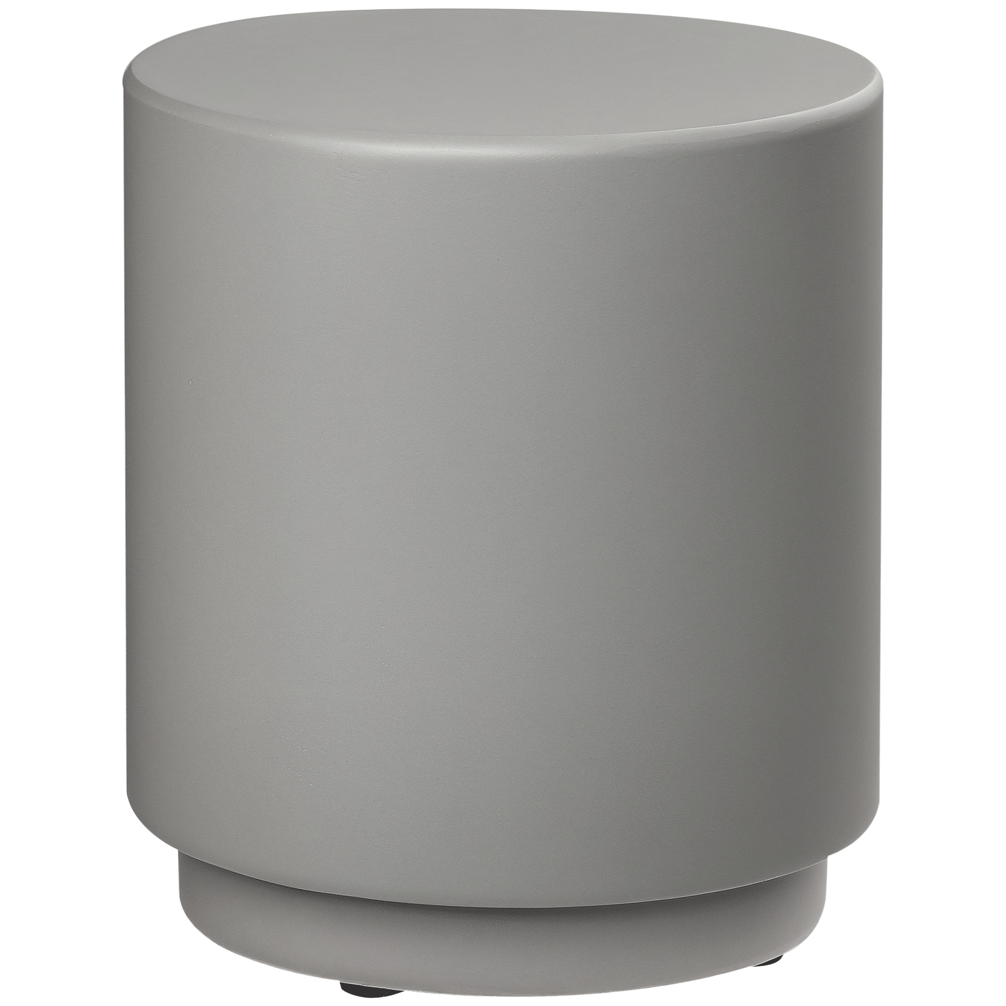 Modern Concrete Finish Round Side Table for Indoor or Outdoor Use