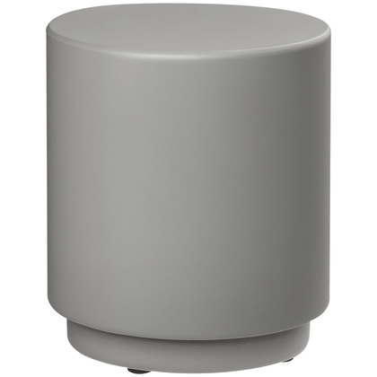 Modern Concrete Finish Round Side Table for Indoor or Outdoor Use