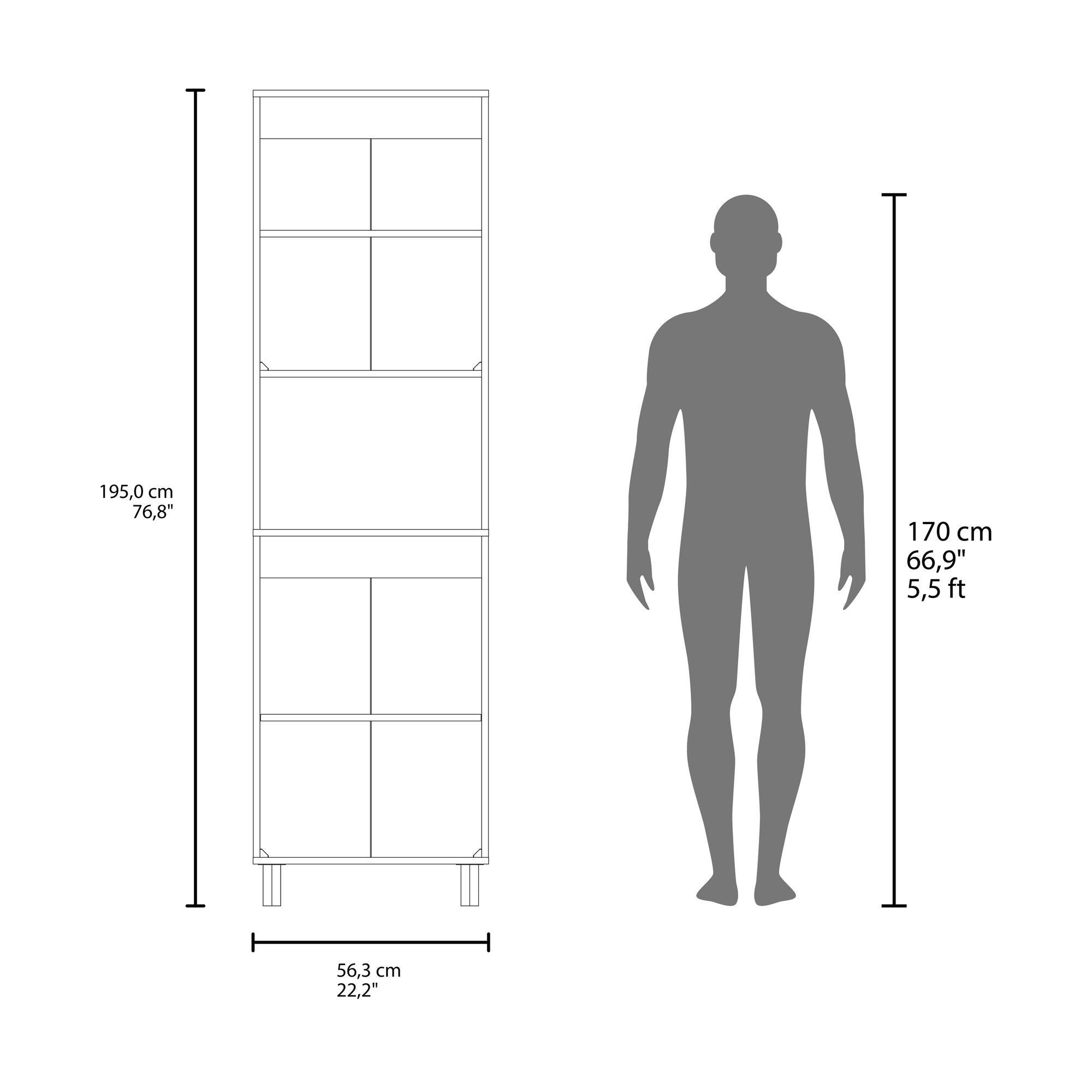 Linden Double-Door Kitchen Pantry with Hutch