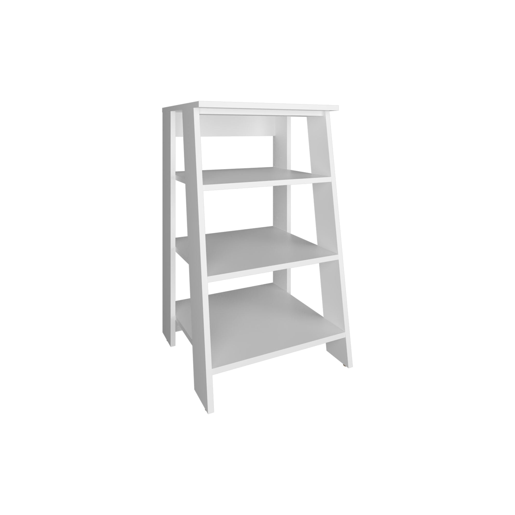 Linen Cabinet with Four Open Shelves, White