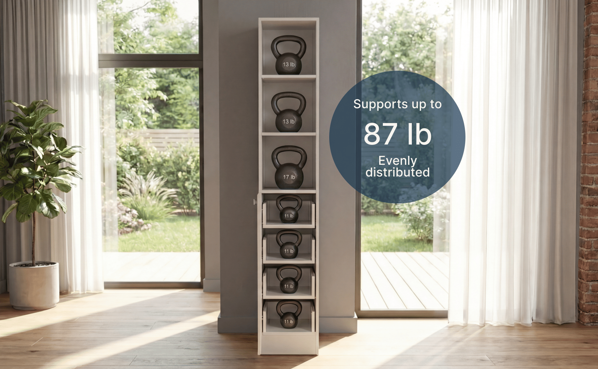 Linen Cabinet with Three Shelves and Four Drawers, White