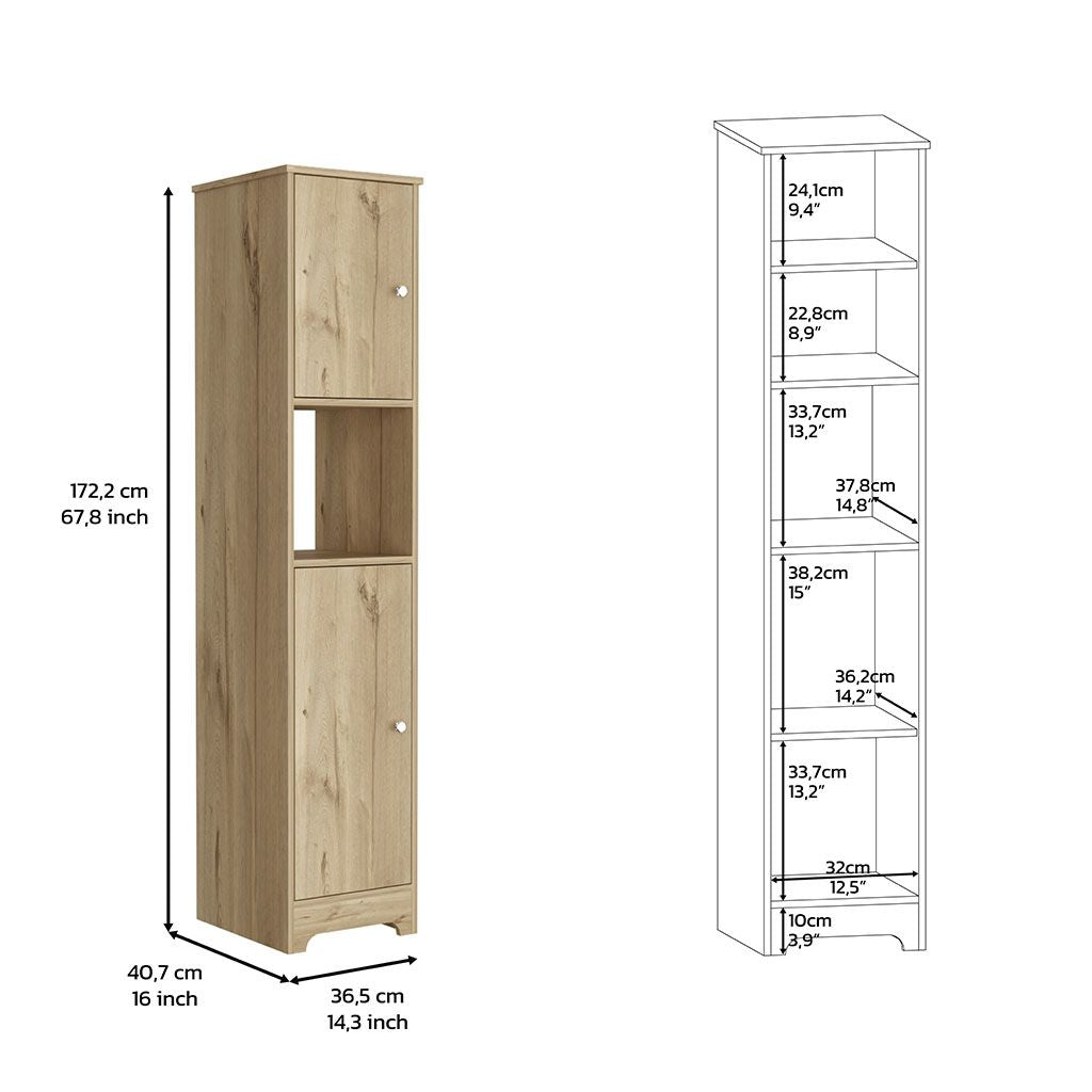 68- Tall Storage Cabinet with 4 Interior Shelves
