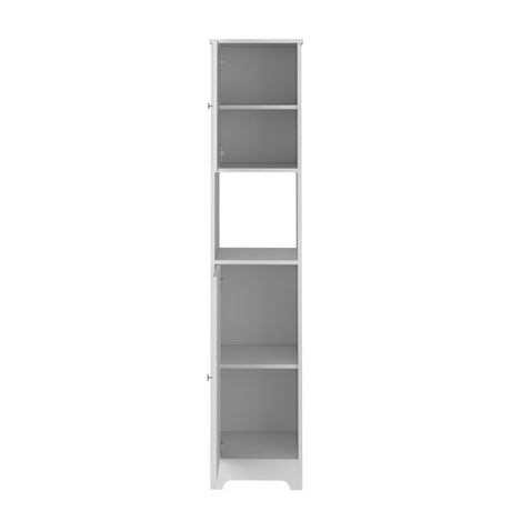 Linen Cabinet Albany, Four Interior Shelves, White Finish