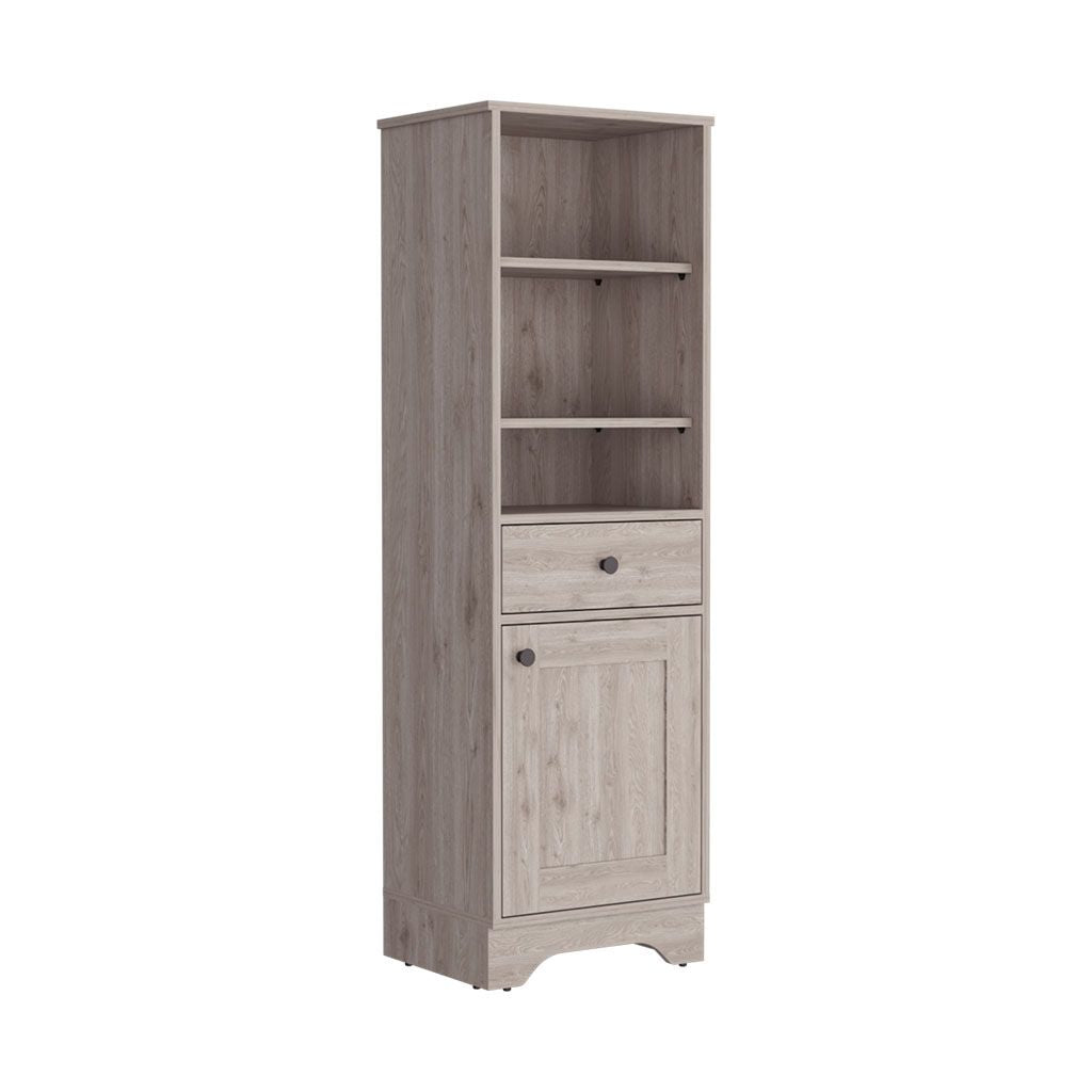 Burnedt Linen Cabinet – Ample Storage with Open Shelves and Drawer