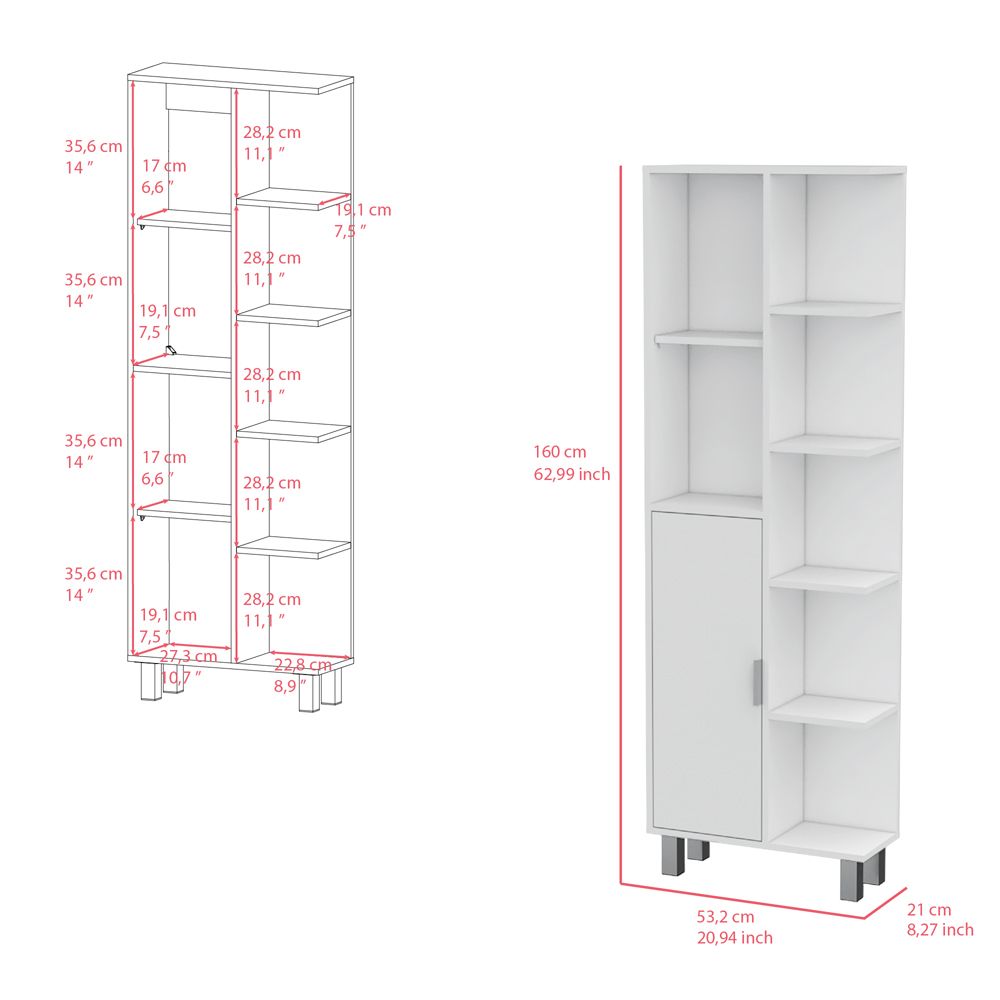 Derby Linen Cabinet: Open Shelving & Concealed Storage for Bathroom
