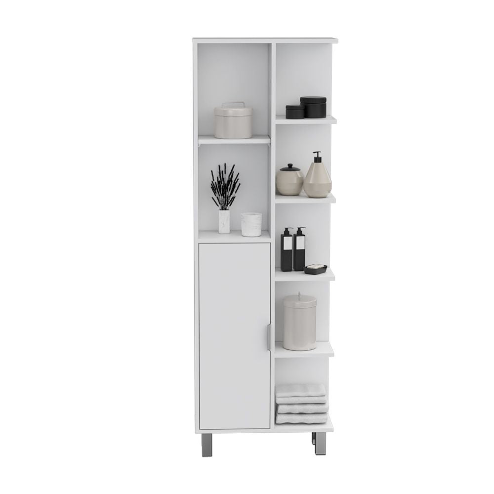 Derby Linen Cabinet: Open Shelving & Concealed Storage for Bathroom