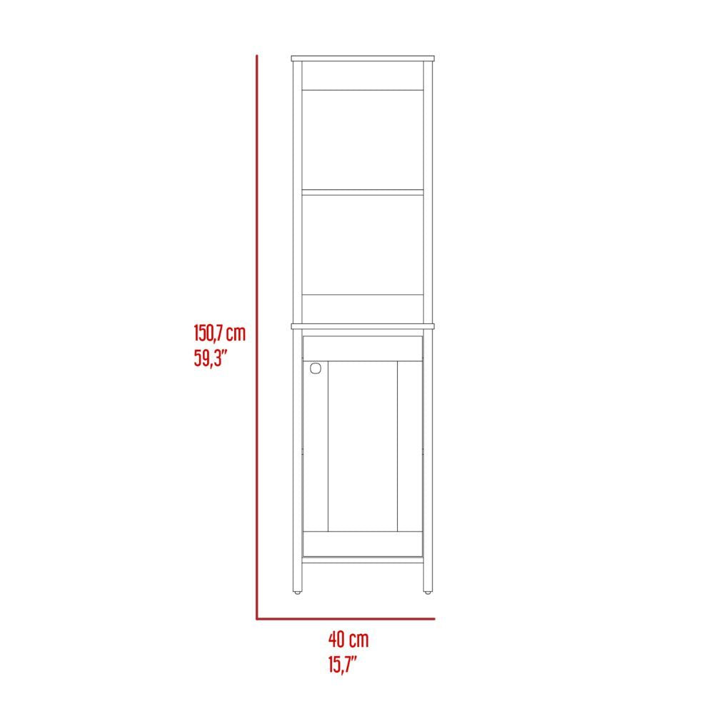 Jannes Cabinet with Open Display and Concealed Storage