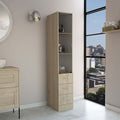 Three-Shelf Four-Drawer Linen Cabinet – Modern Bathroom Storage