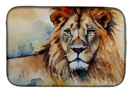 Lion Artwork Dish-Drying Counter Mat