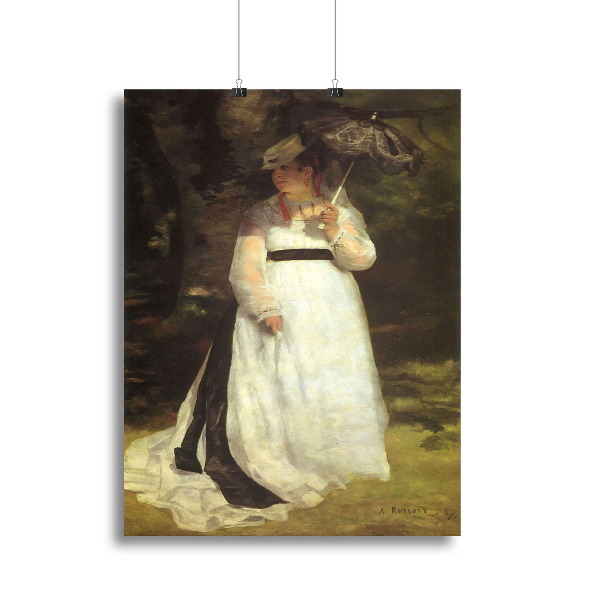 Renoir Lise with an Umbrella Canvas Print or Poster - Fine Art Wall Decor