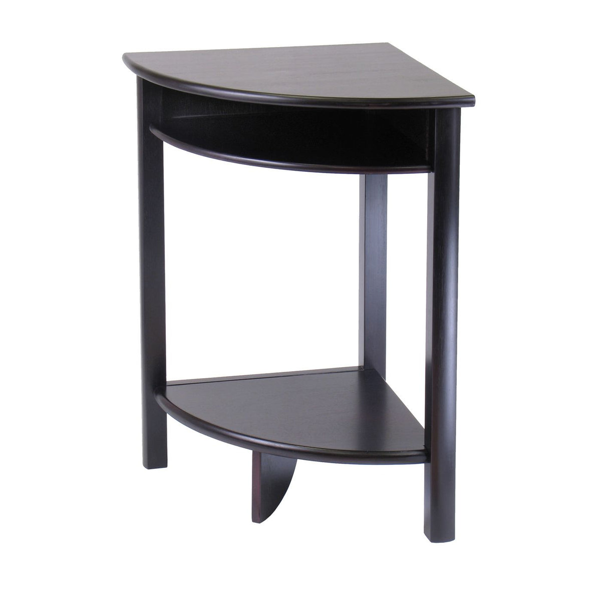 Liso Corner Table with Open Shelves