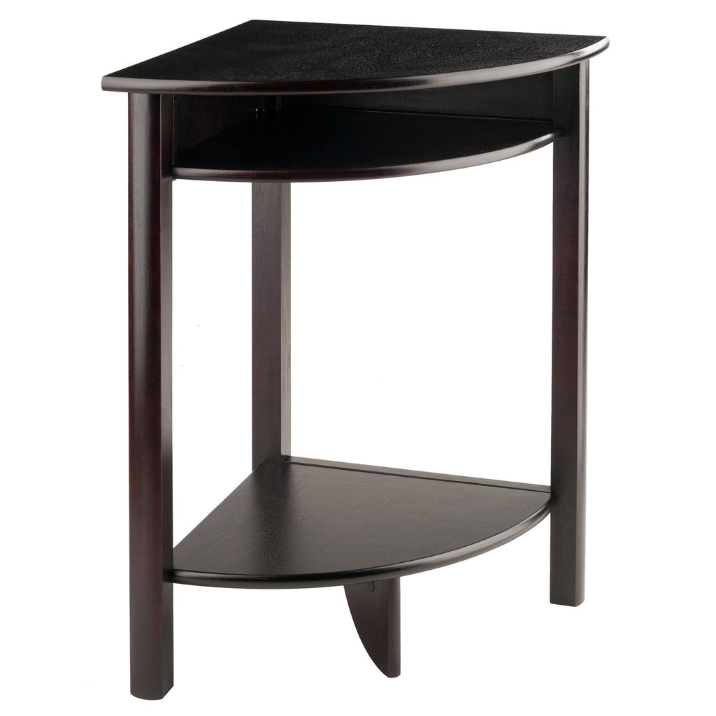 Liso Corner Table with Open Shelves