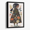 Little Flower Girl Floating Framed Wall Art