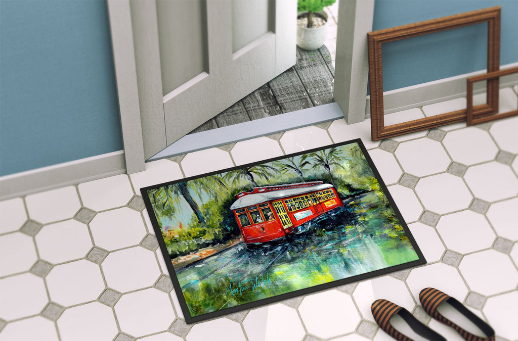 Little Red Street Car Indoor-Outdoor Doormat