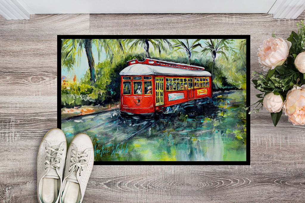 Little Red Street Car Indoor-Outdoor Doormat