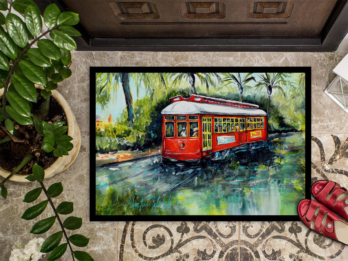 Little Red Street Car Indoor-Outdoor Doormat