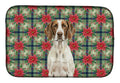 Premium Absorbent Dish Drying Mat with Festive Poinsettia Design