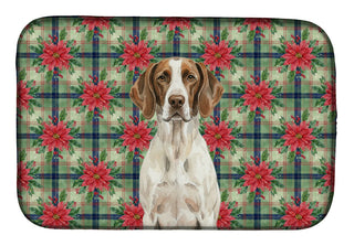 Premium Absorbent Dish Drying Mat with Festive Poinsettia Design